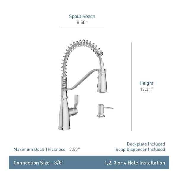 Moen Nolia One Handle Bronzed Gold Pull-Down Kitchen Faucet 4020961 - Cheap Fitting