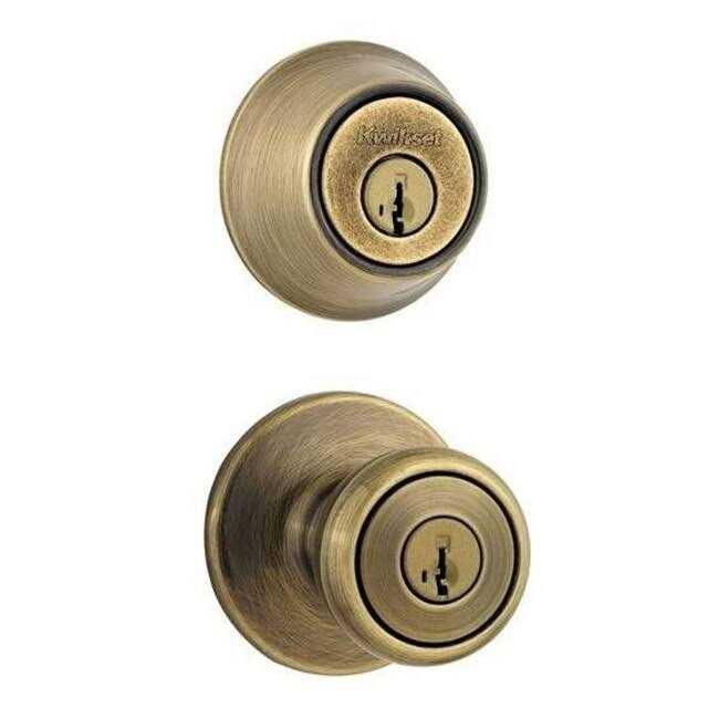 Kwikset Combo Keyed Entry Tylo Knob with Single Cylinder Deadbolt - Cheap Fitting