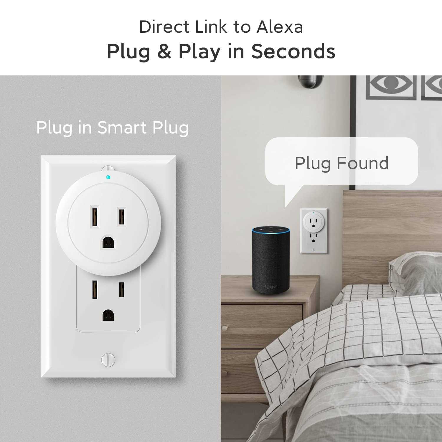 Amysen Smart Plug Smart Life Supported Smart Outlet Compatible with Alexa & Google Assistant - Cheap Fitting