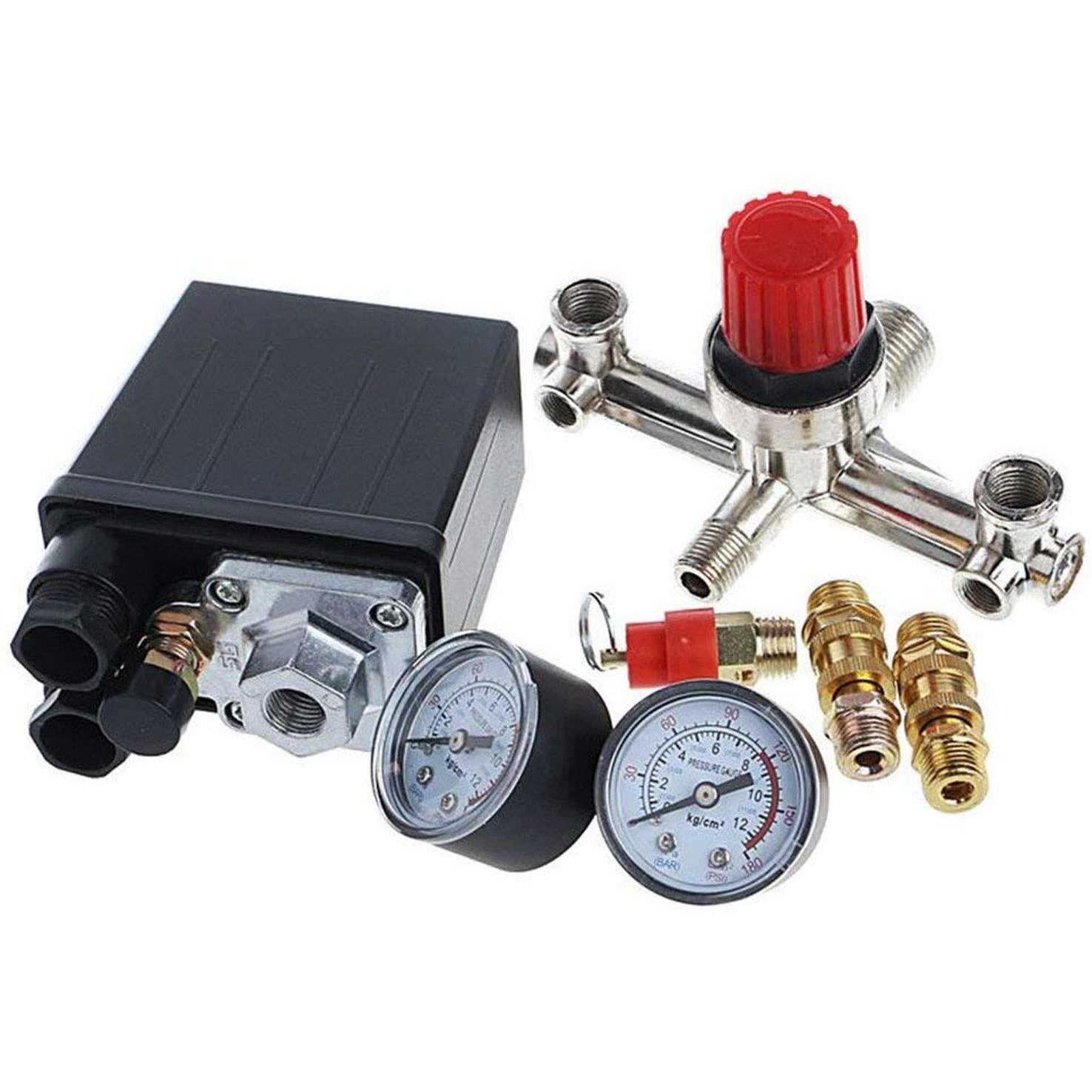 Lheng 90-120 PSI Single Hole Pressure Switch Bracket Pressure Gauge Safety Bama Valve Control Valve Regulator - Cheap Fitting