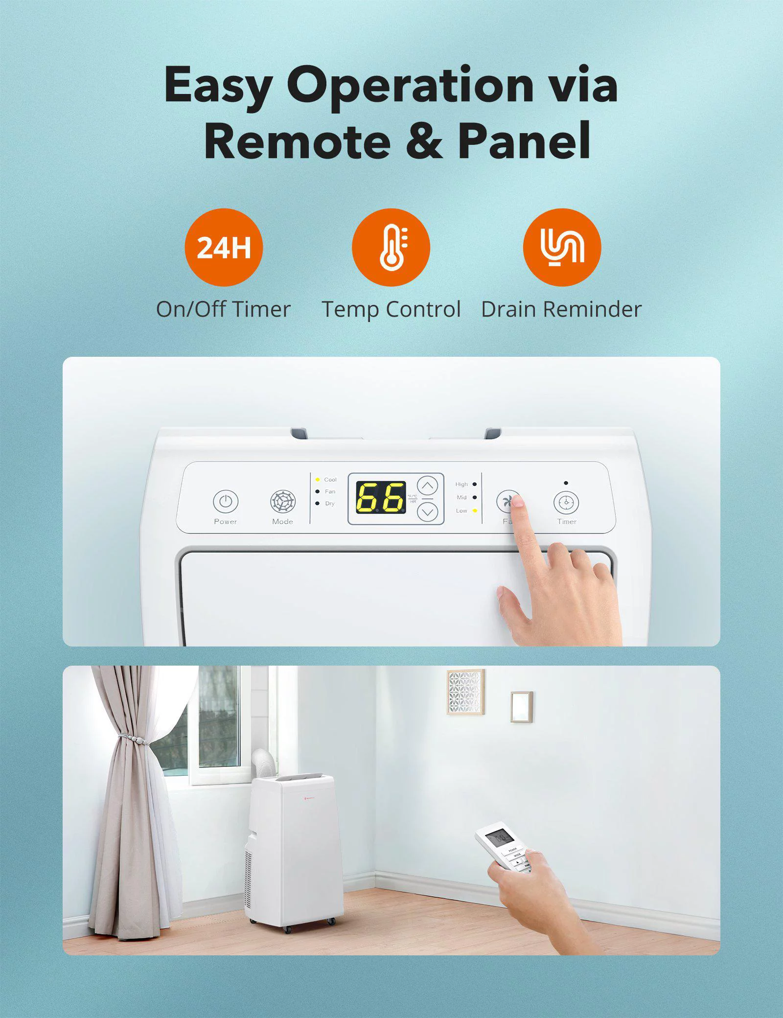 Taotronics 10,200-BTU 115V 3-in-1 Portable Air Conditioner, Dehumidifier, & Fan - Cheap Fitting