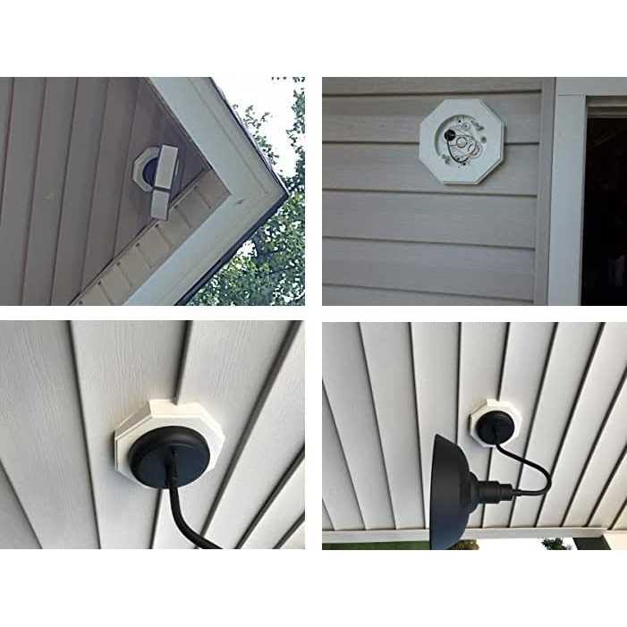 iMBAPrice Vertical Siding Lamp Octagon Mounting Kit with Built-in Box for 1/2 Inch Outdoor Vertical - Cheap Fitting