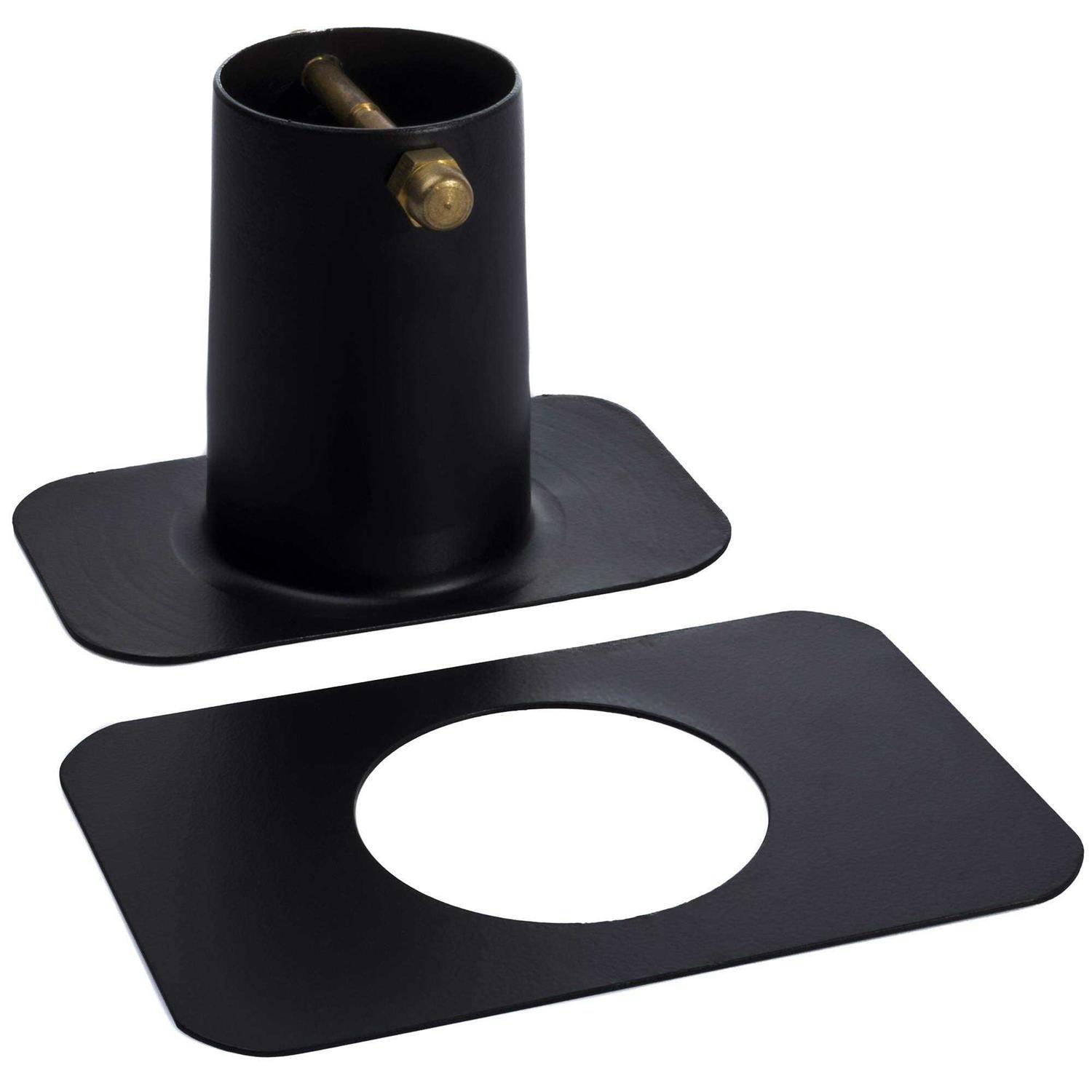 Monarch Rain Chains 20042 Aluminum Black Powder Coated Gutter Adapter Rain Chain Installation - Cheap Fitting