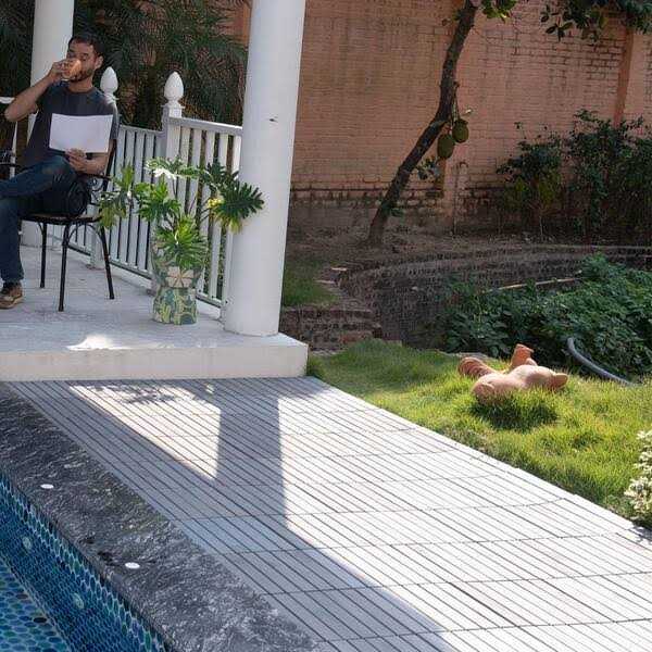 GOGEXX 12 in. x 12 in. Outdoor Pattern Square Wood Interlocking Flooring Deck Tiles - Cheap Fitting