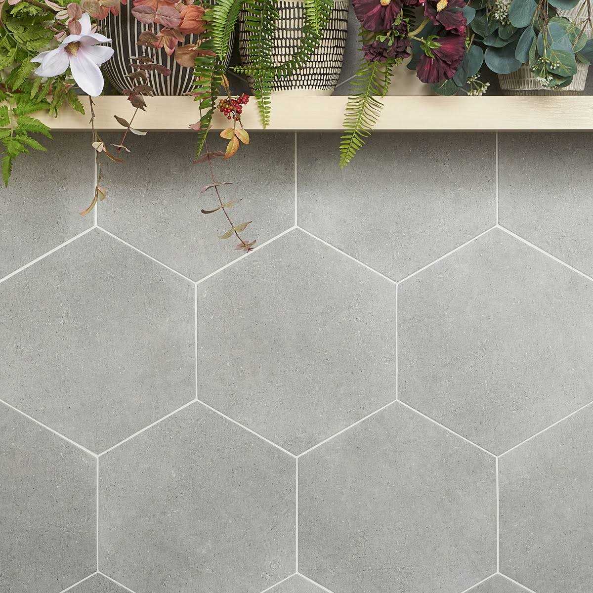 Tilebar Pergola 12.5 Hexagon Matte Porcelain Tile - Cheap Fitting