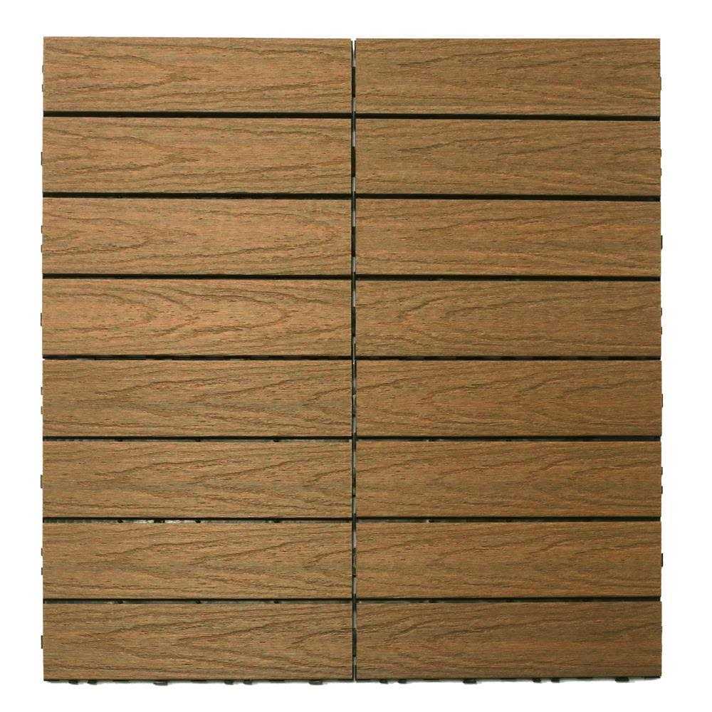 NewTechWood US-QD-ZX-OK UltraShield Naturale Outdoor Composite Quick Deck Tile - Cheap Fitting