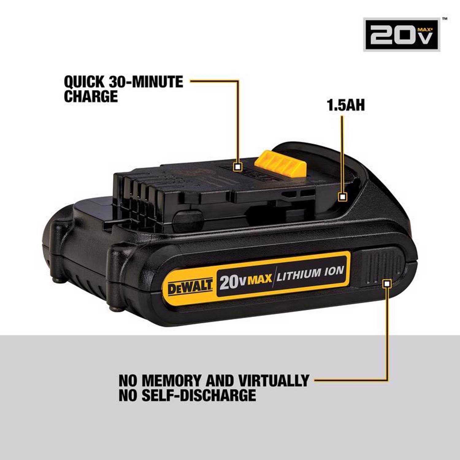Dewalt DCB201 20V MAX Compact Battery - Cheap Fitting