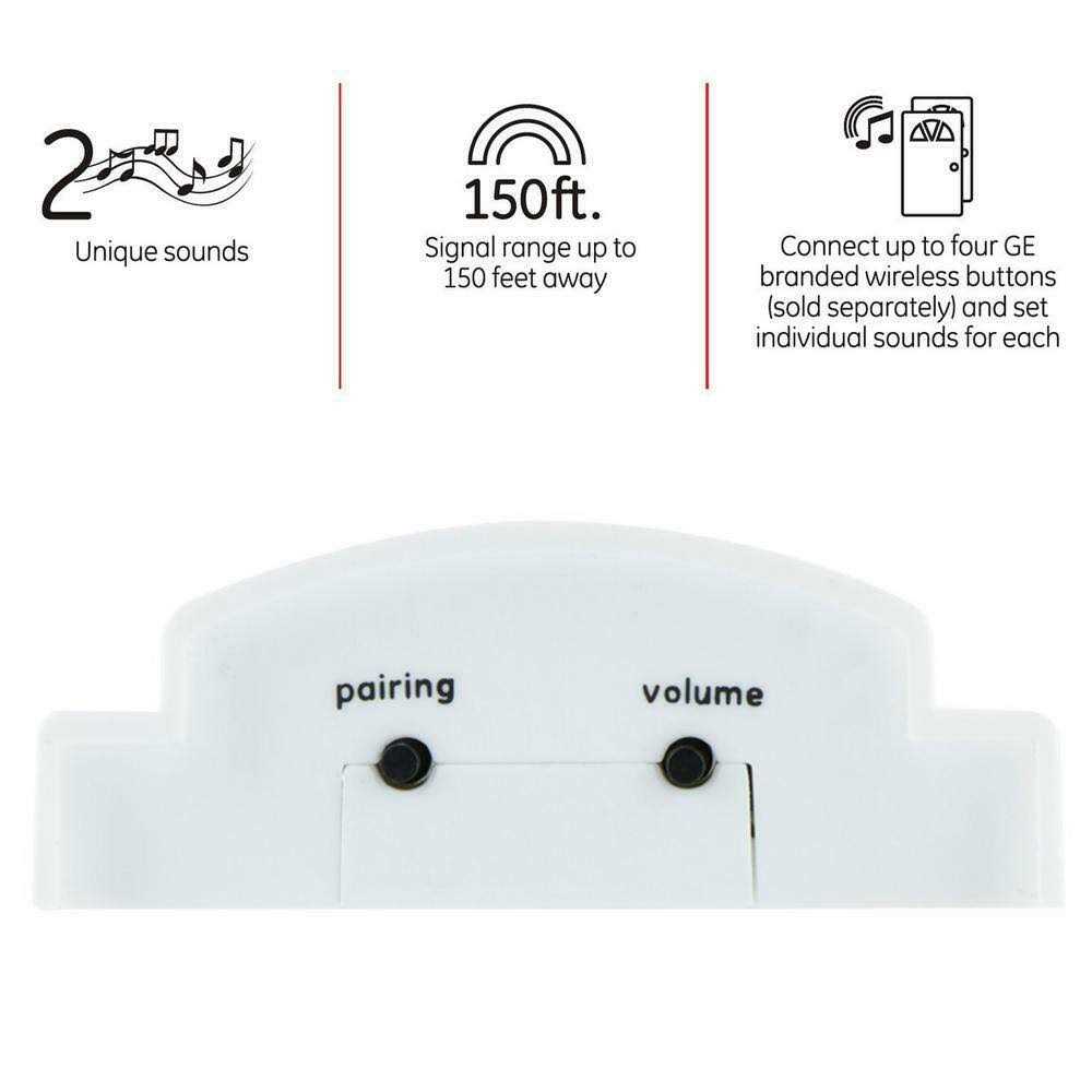 GE Push-Button Plug-In Door Chime with 2 Melodies - Cheap Fitting