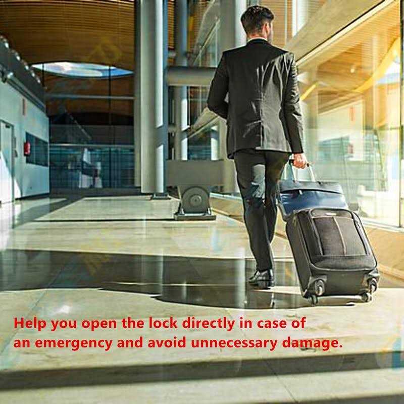ZOOLMEEAN 2 Keys for TSA007 Universal Lock Key Master Suitcase Keys with 2Pcs Key Rings for Forgotten Password Combinations of Luggage Locks - Cheap Fitting