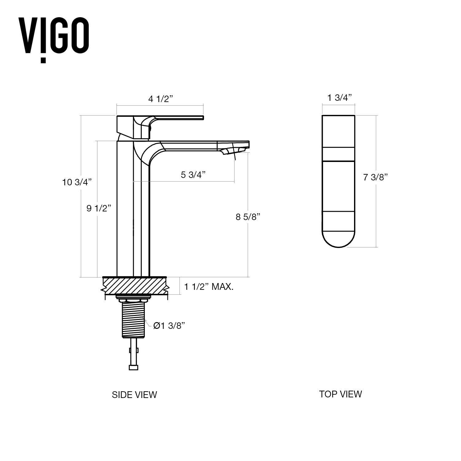 VIGO Norfolk Single Handle Single-Hole Bathroom Vessel Faucet VG03027MB - Cheap Fitting