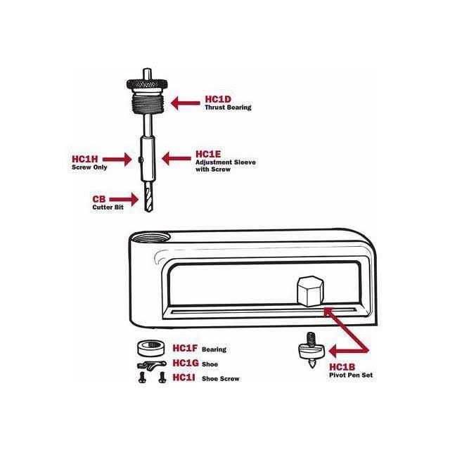 Malco HC1B Pivot Pin Set - Cheap Fitting