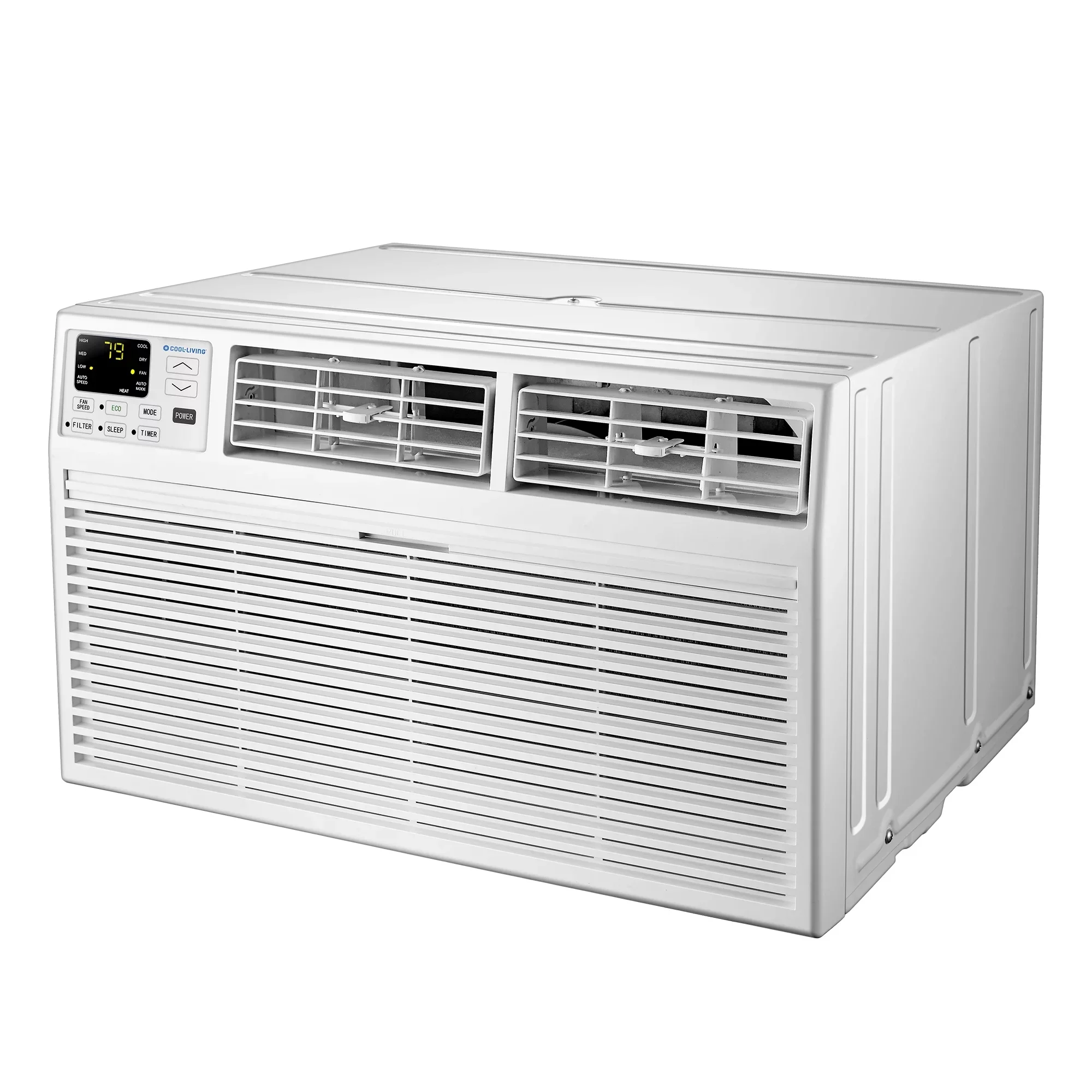 Cool-Living 12,000 BTU 115-Volt Window Air Conditioner with Digital Display and Remote, White - Cheap Fitting