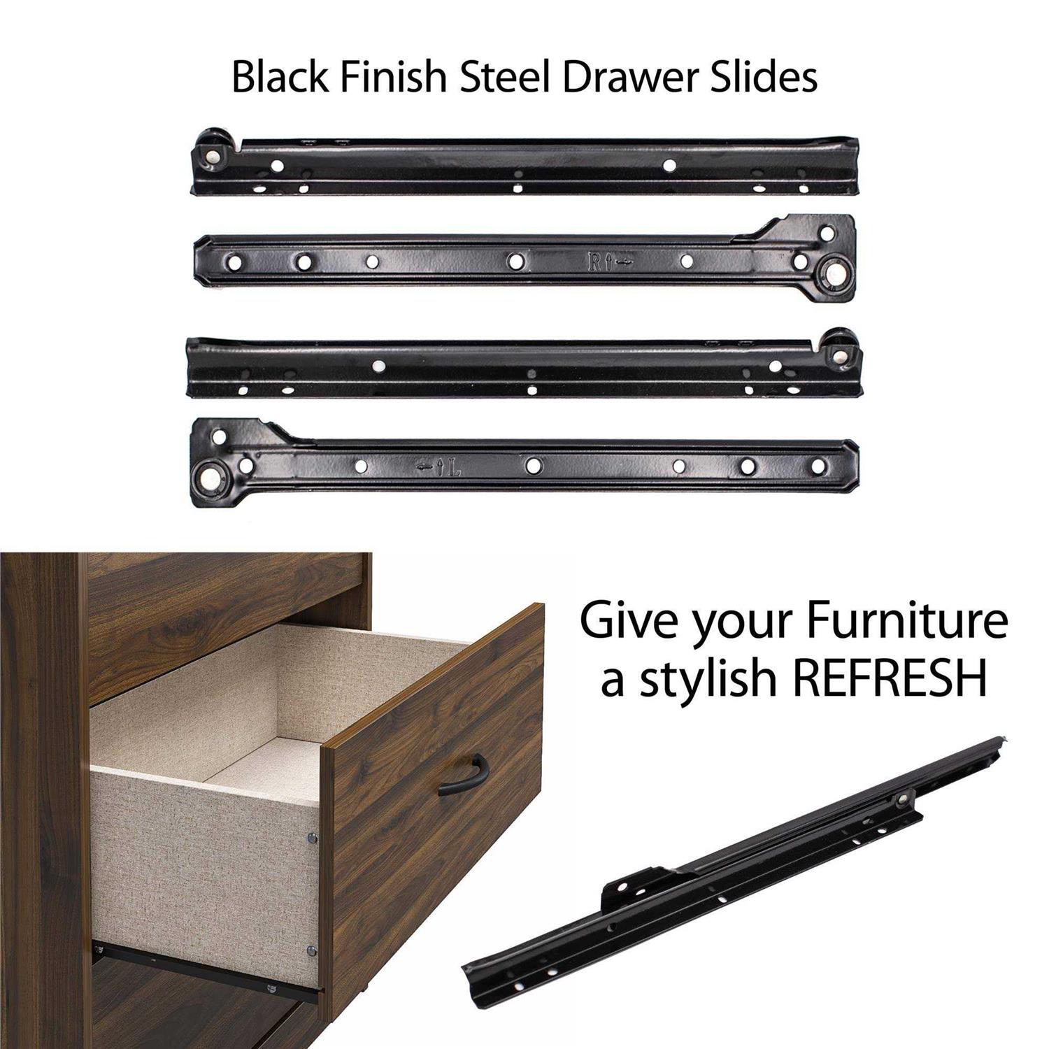 Ameriwood Home Home 3/4 Extension 11.81” Bottom Mount Metal Drawer Slide - Cheap Fitting