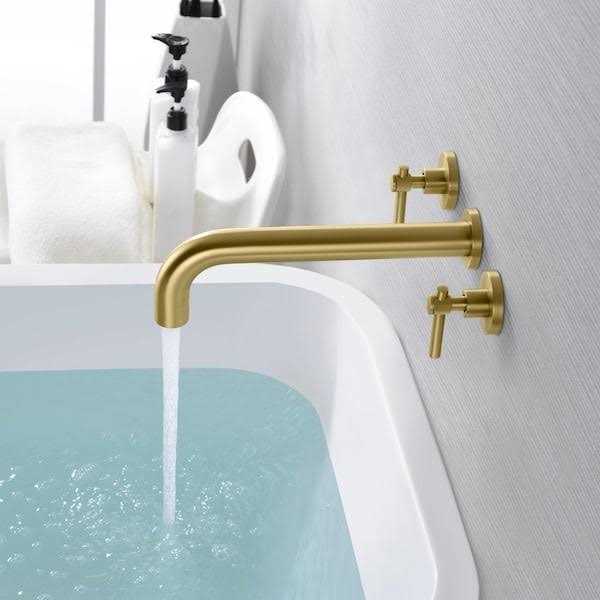 sumerain High Flow Rate Extra Long Spout Double Handle Wall Mounted Handle Style - Cheap Fitting