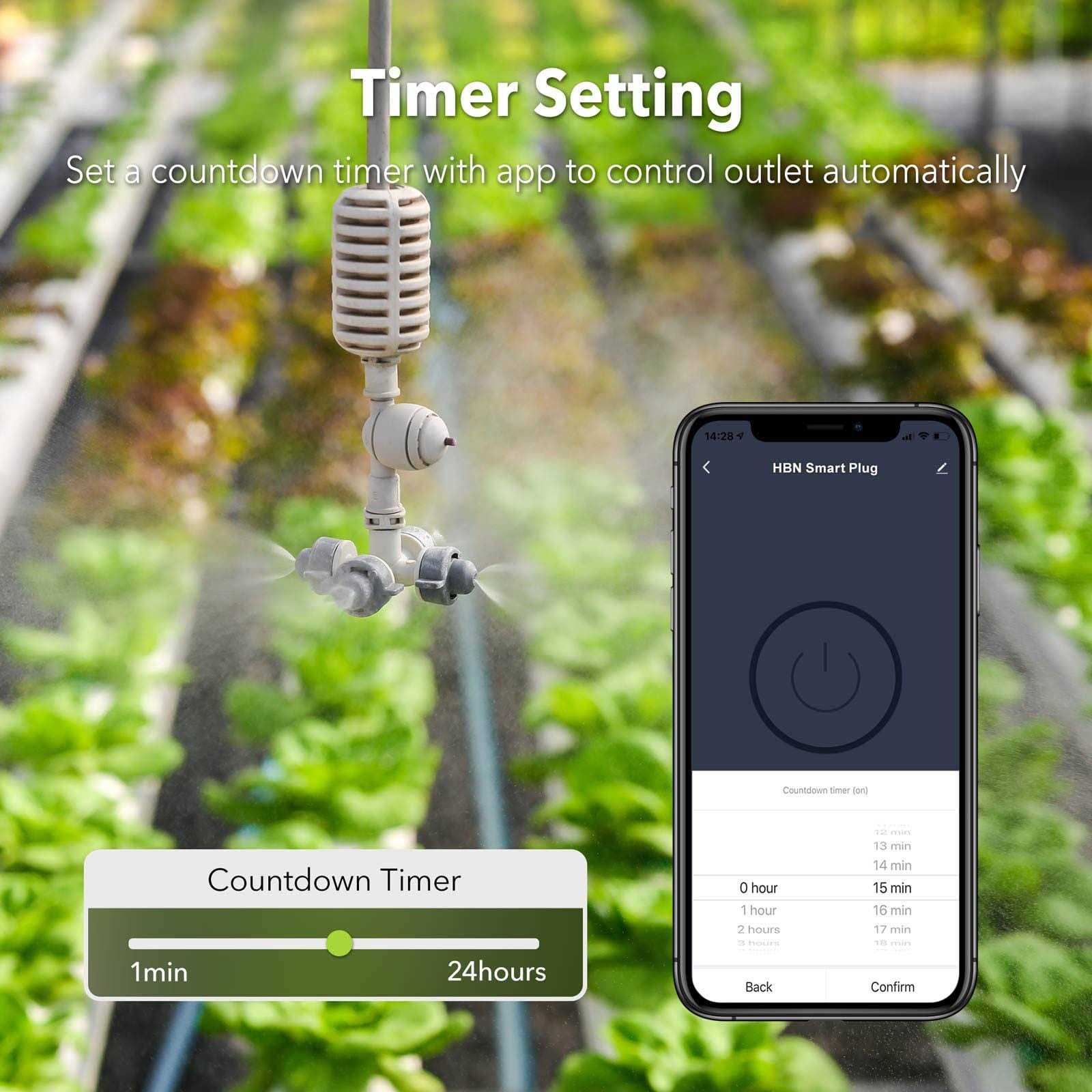 Outdoor Smart WiFi Plug Outlet, HBN Heavy Duty Wi-Fi Timer with One Grounded Outlet, Wireless Remote Control by App Compatible with Alexa and Google - Cheap Fitting