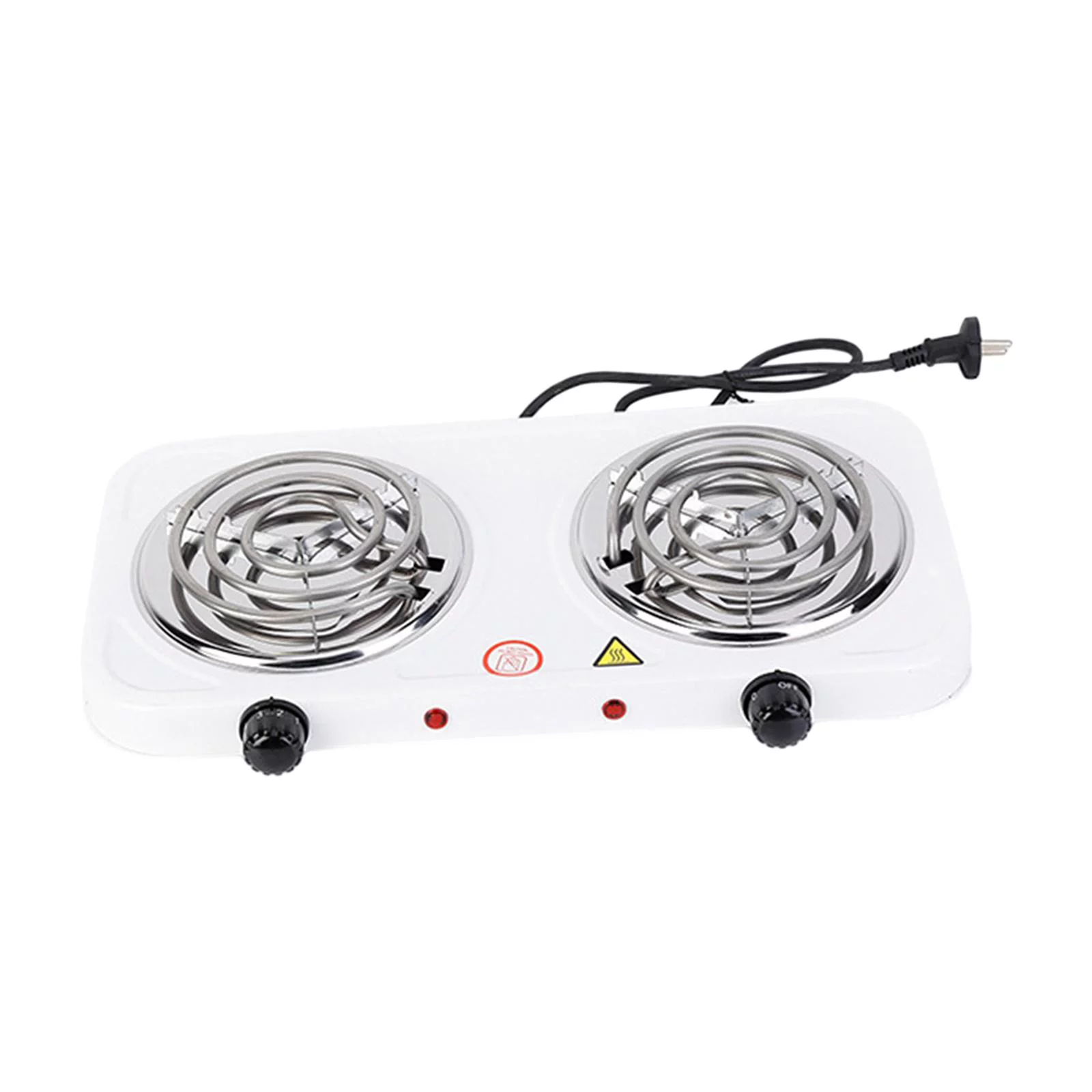 Double Burner Cooktop, 2000W Electric Cooktop for Home, Travel, Camping, Outdoor Activities, Power Indicator Lights Electric Coil Burner - Cheap Fitting