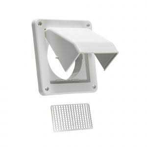 Lambro 4-In. White Plastic Air Intake Louver Vent 604W - Cheap Fitting