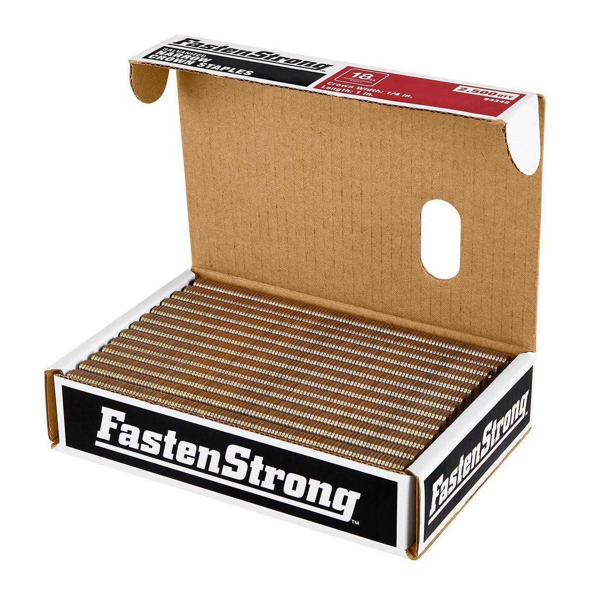 FASTENSTRONG 18 GA x 1/4 in. Crown 1 in. Galvanized Staples - Cheap Fitting