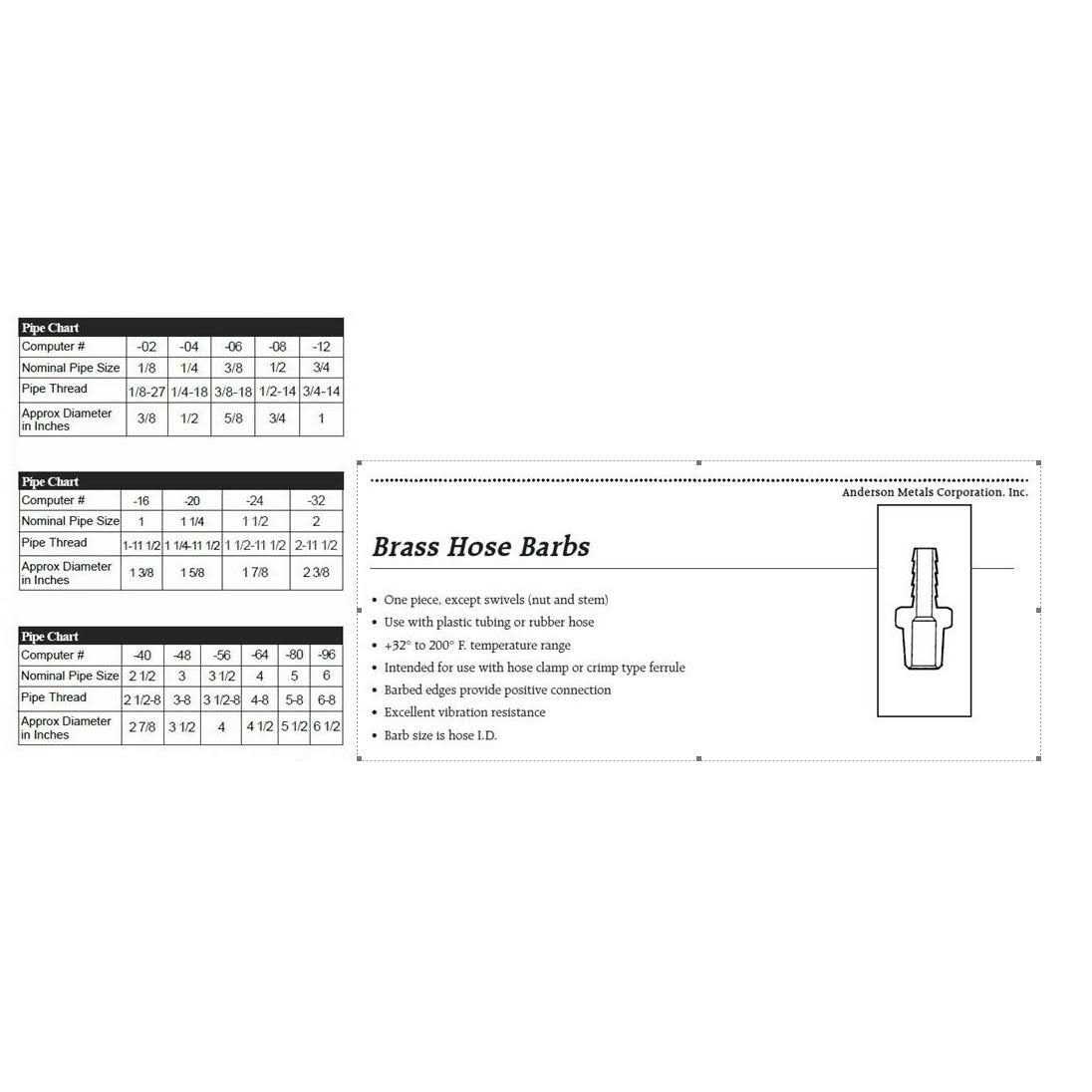 Anderson Metals Brass Hose Fitting Connector - Cheap Fitting