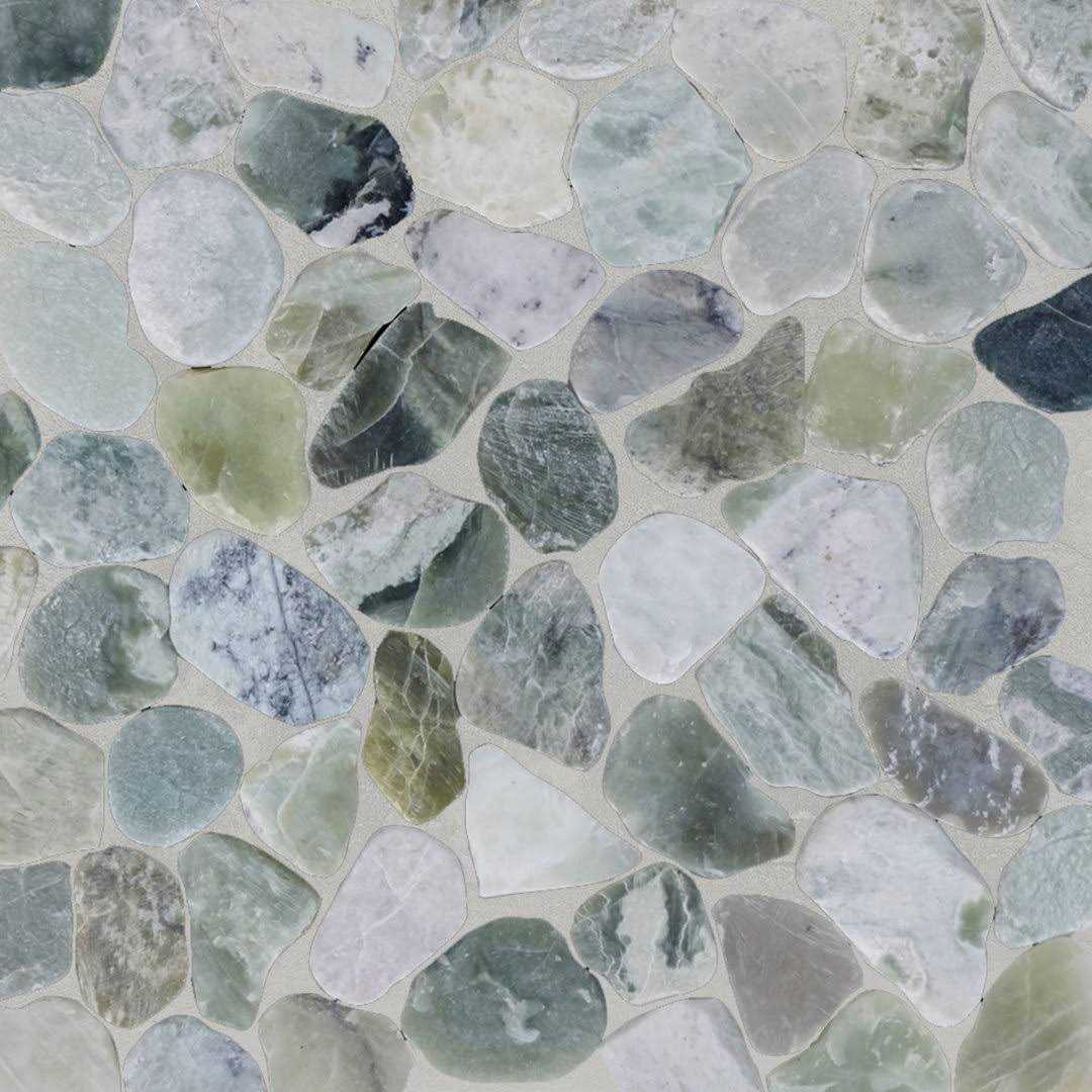 Hawaii 12 x 12 Natural Stone Pebbles Mosaic Wall & Floor Tile b.o.i - Cheap Fitting