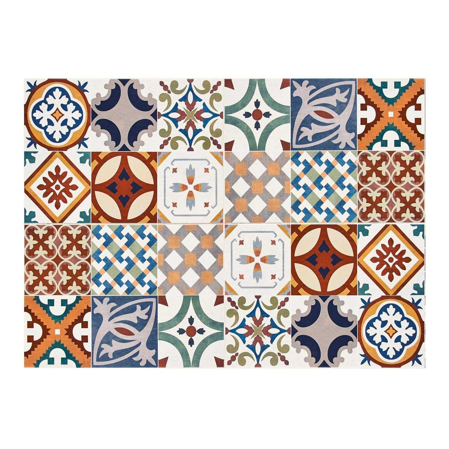 Crearreda Red Azulejos Kitchen Panel - Cheap Fitting