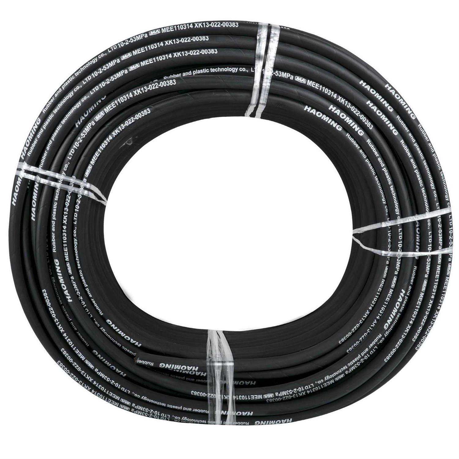 VEVOR Hydraulic Hose 328 Feet Rubber Hydraulic Hoses with 2 High-Tensile Steel Wire Braid Inner Diameter 3/8 Inch 5000 Psi Max Bulk Hydraulic Hose 00PSIHFSUMIYF3QDMV0 - Cheap Fitting