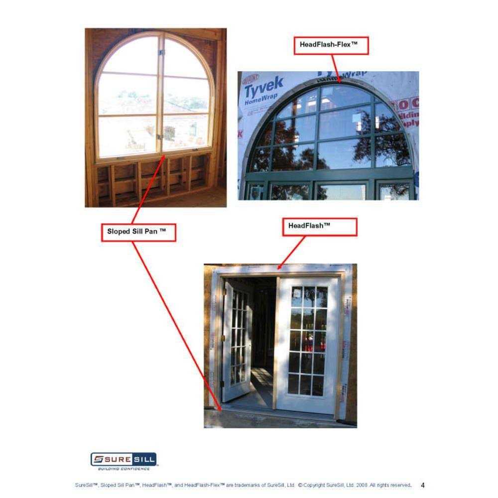 Suresill 1-3/8 in. x White Pvc Sloped Head Flashing for Door and Window Installation and Flashing - Cheap Fitting