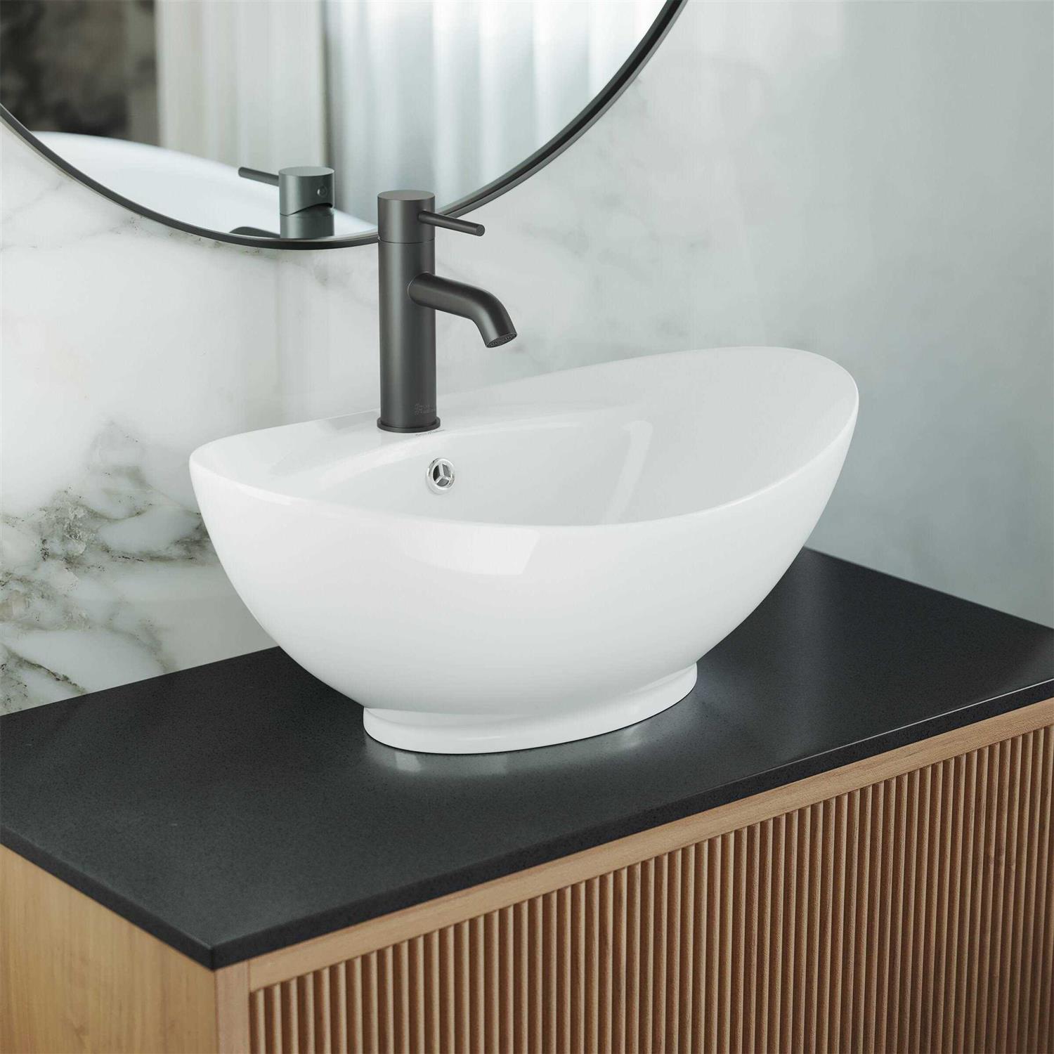 Swiss Madison Ivy 23 Oval Ceramic Vessel Sink - Cheap Fitting