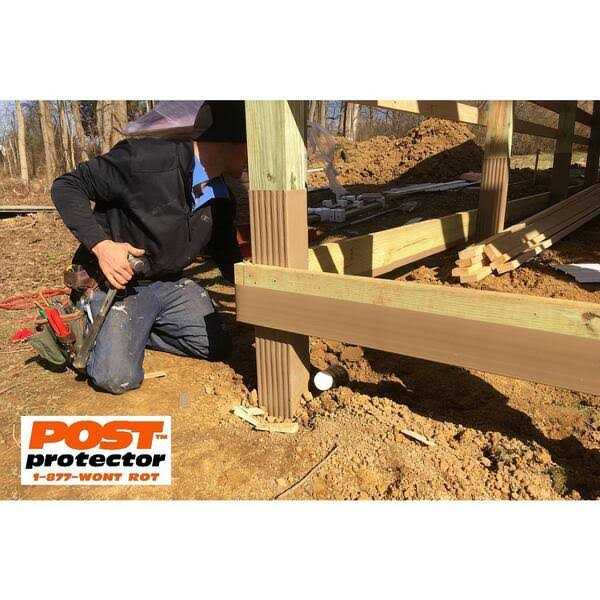 Post Protector 8 in. x 8 in. x 60 in. in-Ground Fence Post Decay Protection - Cheap Fitting