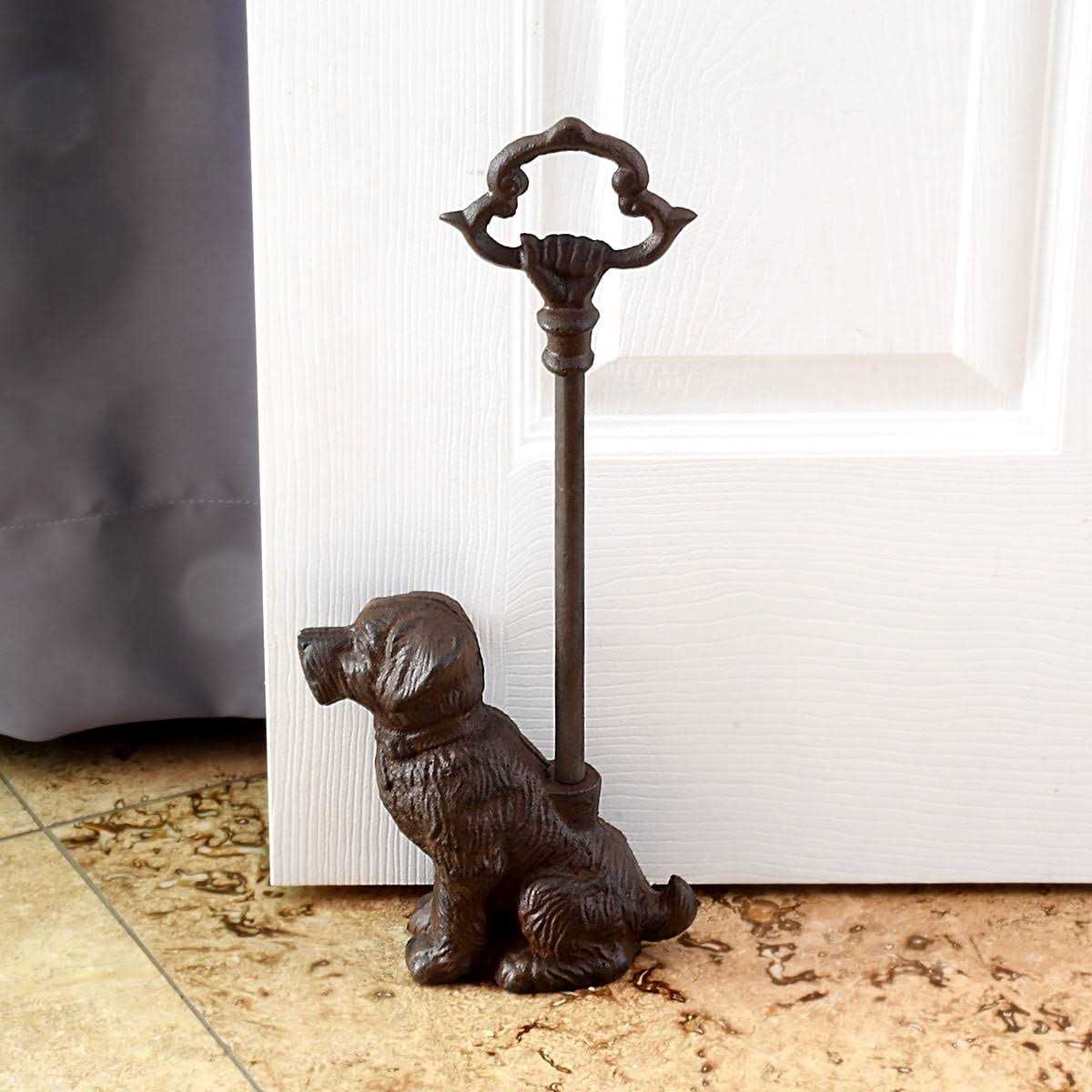 Treasure Gurus Cast Iron Heavy Pet Dog Portable Door Porter Stopper Blocker Jam Stop Doorstop DS-TERRIER - Cheap Fitting