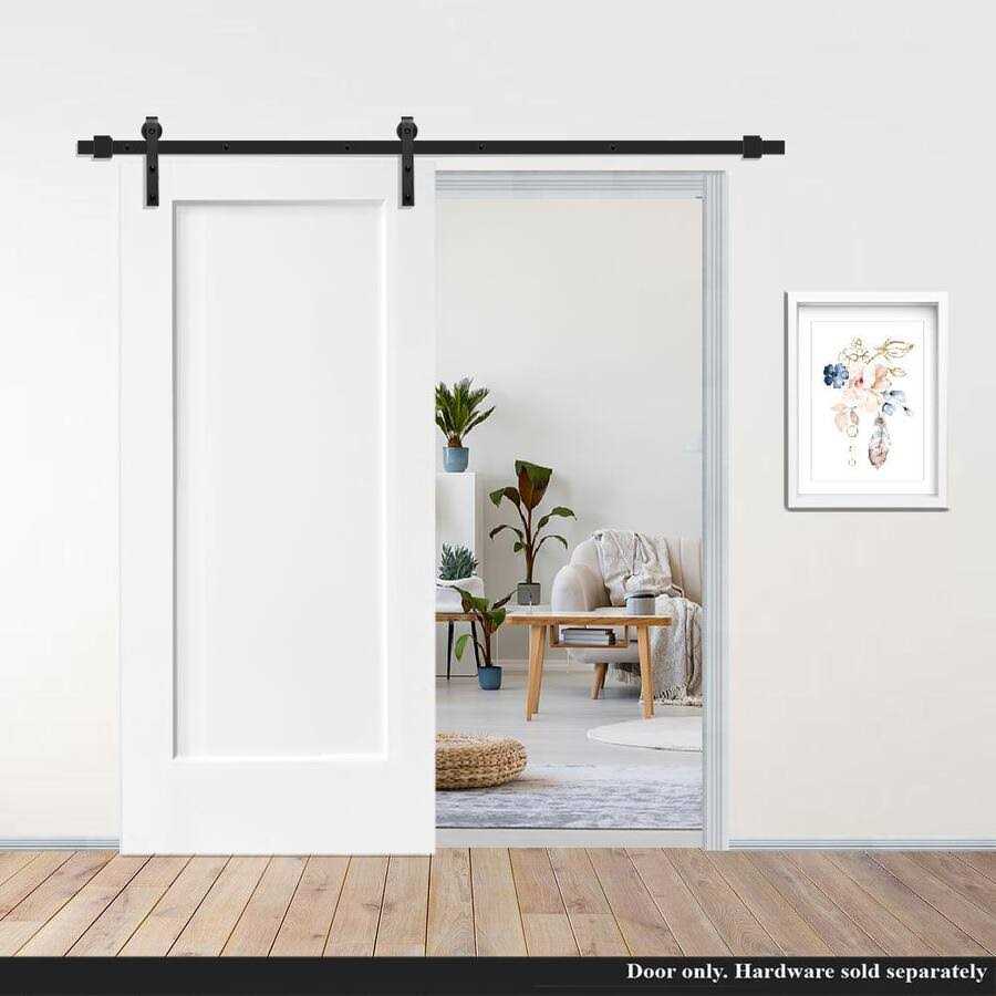 CALHOME 30-in x 80 MDF Single Barn Door - Cheap Fitting