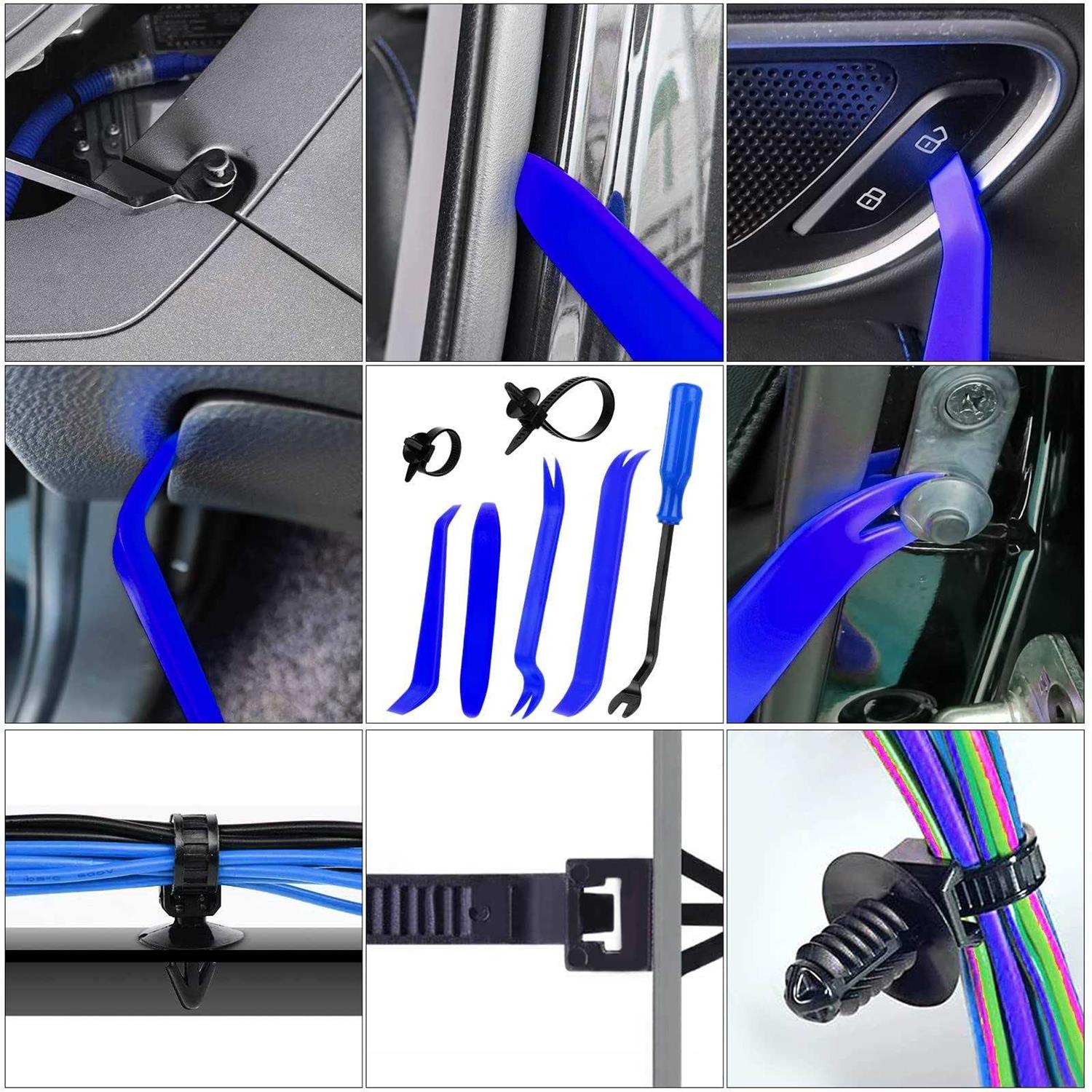 860Pcs Car Retainer Bumper Clips and Fastener Remover Kit 25 Sizes Auto Push Pin Rivets Door Trim Panel Clips for GM Ford Toyota Honda Acura - Cheap Fitting