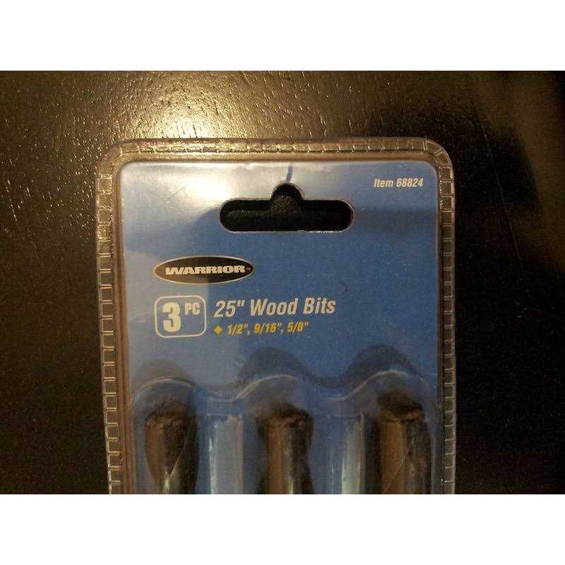 Warrior 5/16 in. 3/8 in. 7/16 in. x 25 in. Long Wood Bit Set - Cheap Fitting