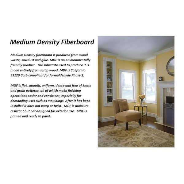 House of Fara 8829 1/2 in. x 5 1/4 in. x 96 in. Colonial Primed MDF Baseboard Moulding - Cheap Fitting