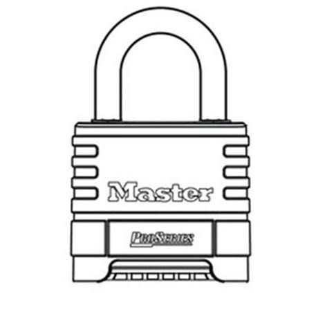Master Lock 1175DLH Combination Padlock, Bottom, 4 Dial, Brass - Cheap Fitting