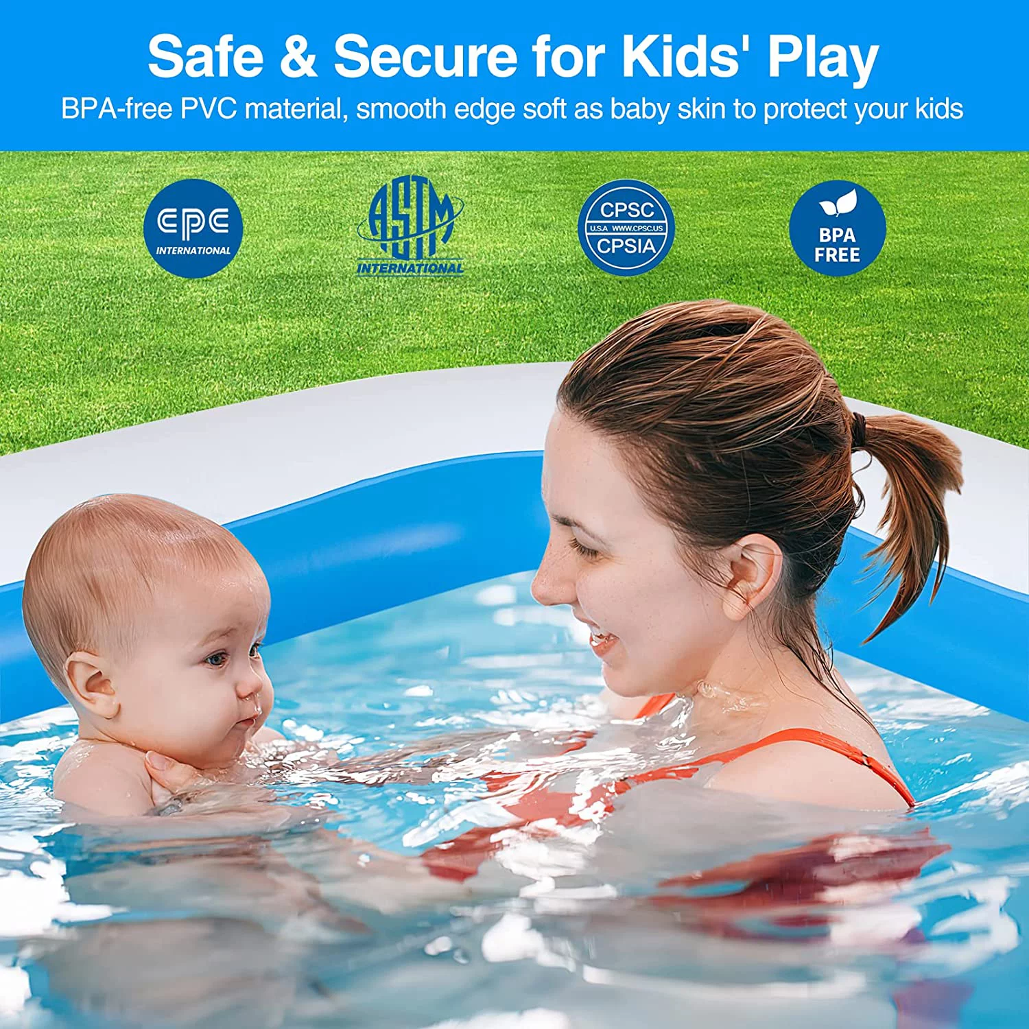 MoonSun Inflatable Pools Kiddie Pool, 71