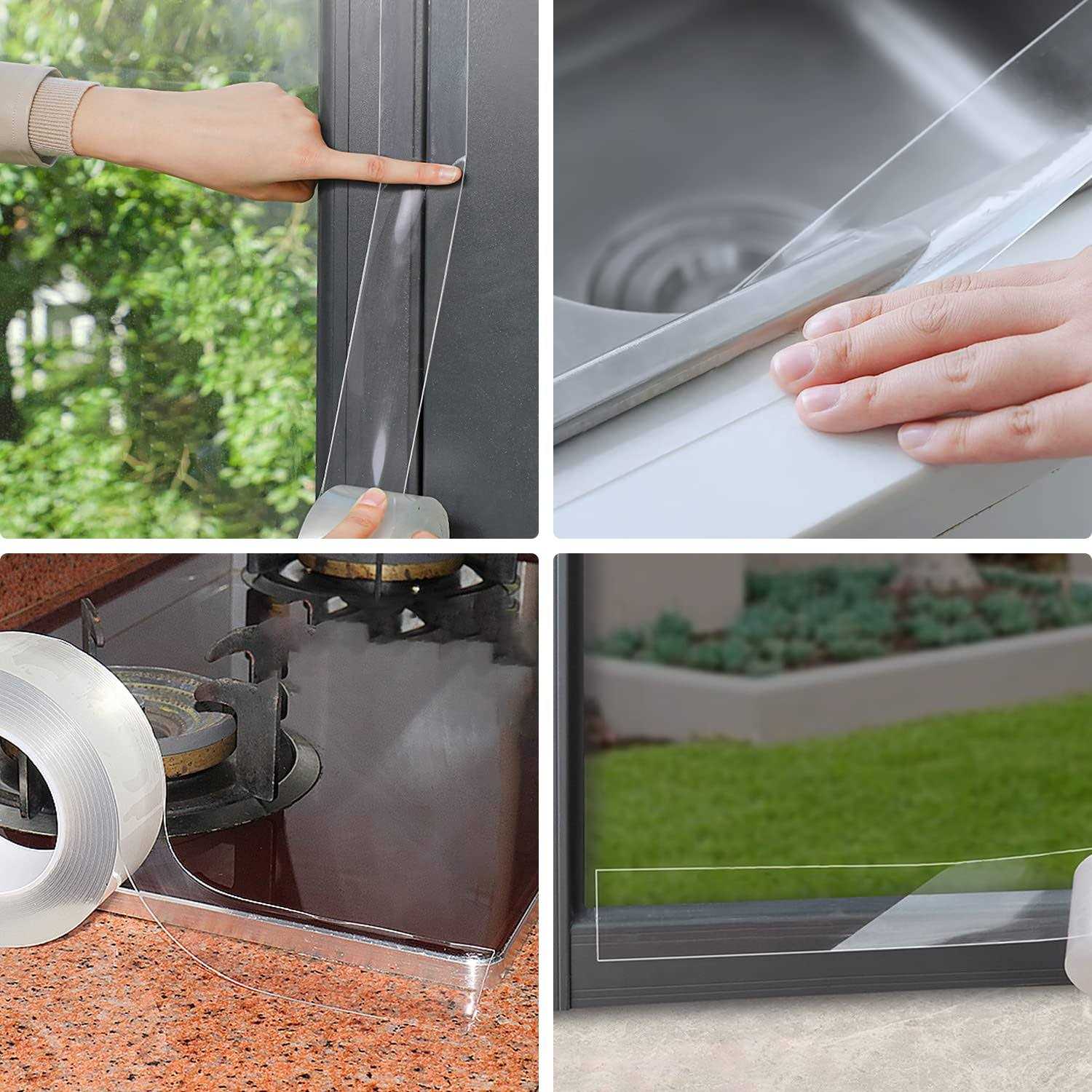 Transparent Window Weather Sealing Tape 2-Inch x 33ft Clear Window Draft Isolation Sealing Film Tape for Door Draft Stopper Adhesive Tape - Cheap Fitting