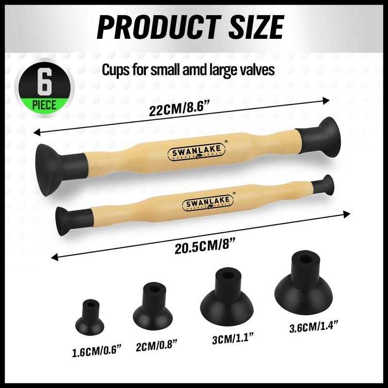 SWANLAKE GARDEN TOOLS SWANLAKE Valve Lapper Set with 4 Suction Plates - Cheap Fitting