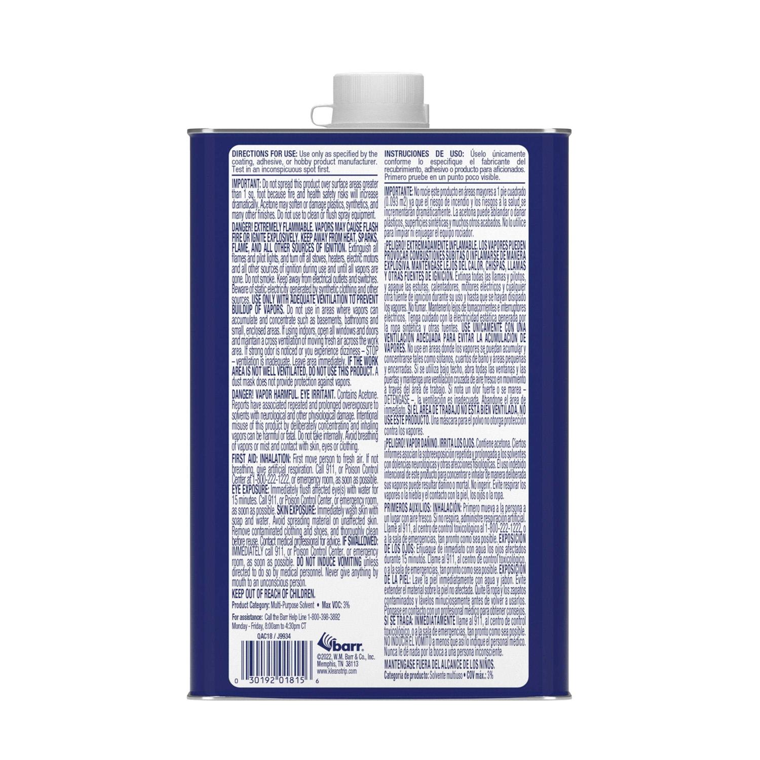 Klean Strip Acetone - Cheap Fitting