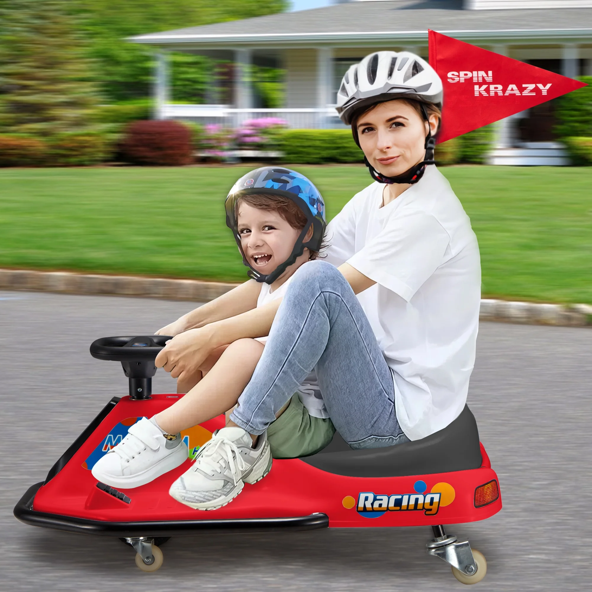 Richryce Kids Ride on Drift Car,Electric Drifting Go-Kart for Rider with 2 Speeds,Music for Ages 3 and Older,Blue - Cheap Fitting