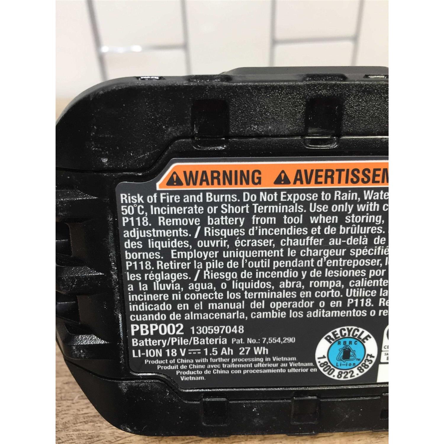 Ryobi One+ HP 18V 1.5ah Lithium Ion Battery with Onboard Fuel Gauge Pbp002 - Cheap Fitting