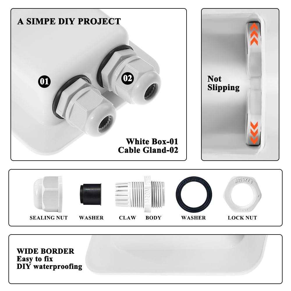 Link Solar Weatherproof ABS Solar Double Cable Entry Gland for All Cable Types - Cheap Fitting