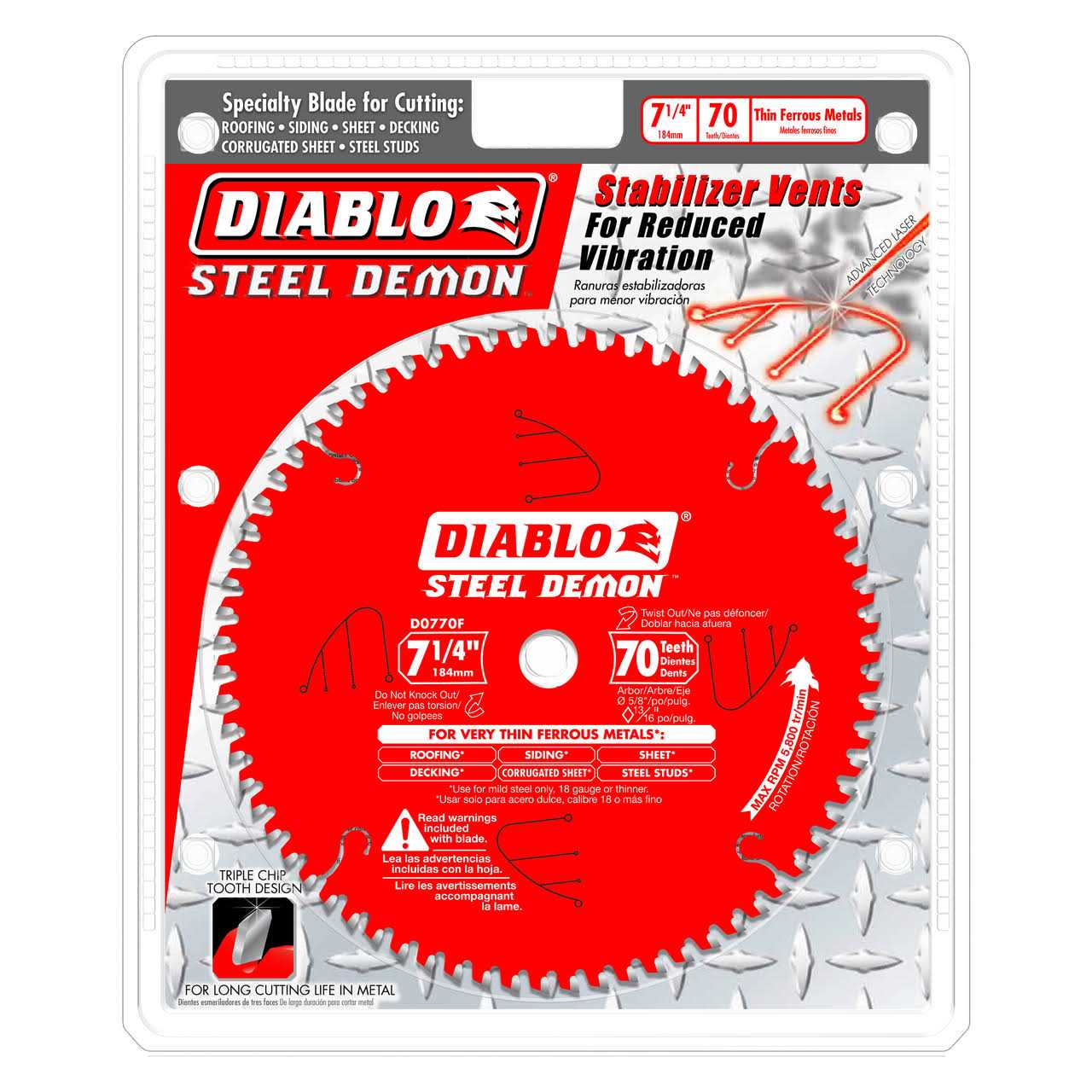 Diablo D0770F Steel Demon Circular Saw Blade - Cheap Fitting