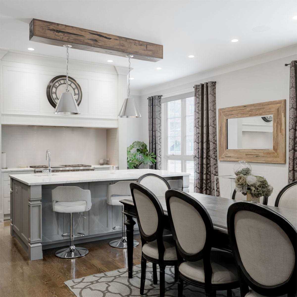 Ekena Millwork 6 inchw x 4 inchH x 8’L 3-Sided Hand Hewn Endurathane Faux Wood Ceiling Beam BMHH3C0060X040X096ZD - Cheap Fitting