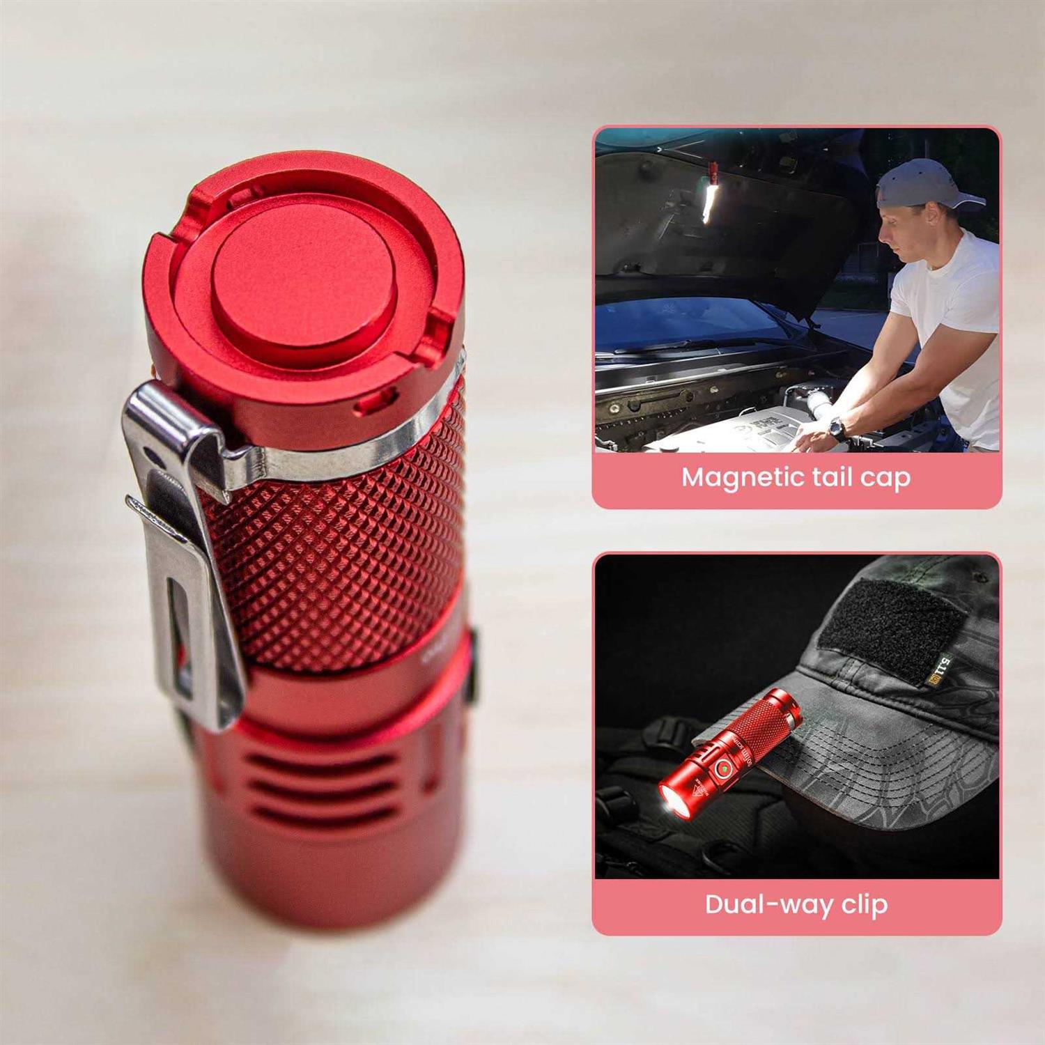 Sofirn SC21 Mini Small Flashlight 1000 Lumen USB Rechargeable Keychain Light with Super Bright LH351D LED - Cheap Fitting