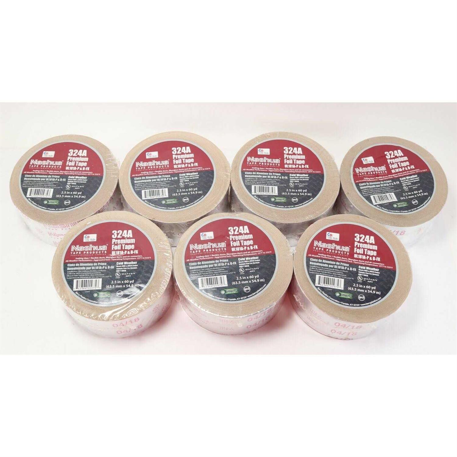 Nashua Foil Tape,2 1/2 in x 60 yd,Aluminum 324A - Cheap Fitting