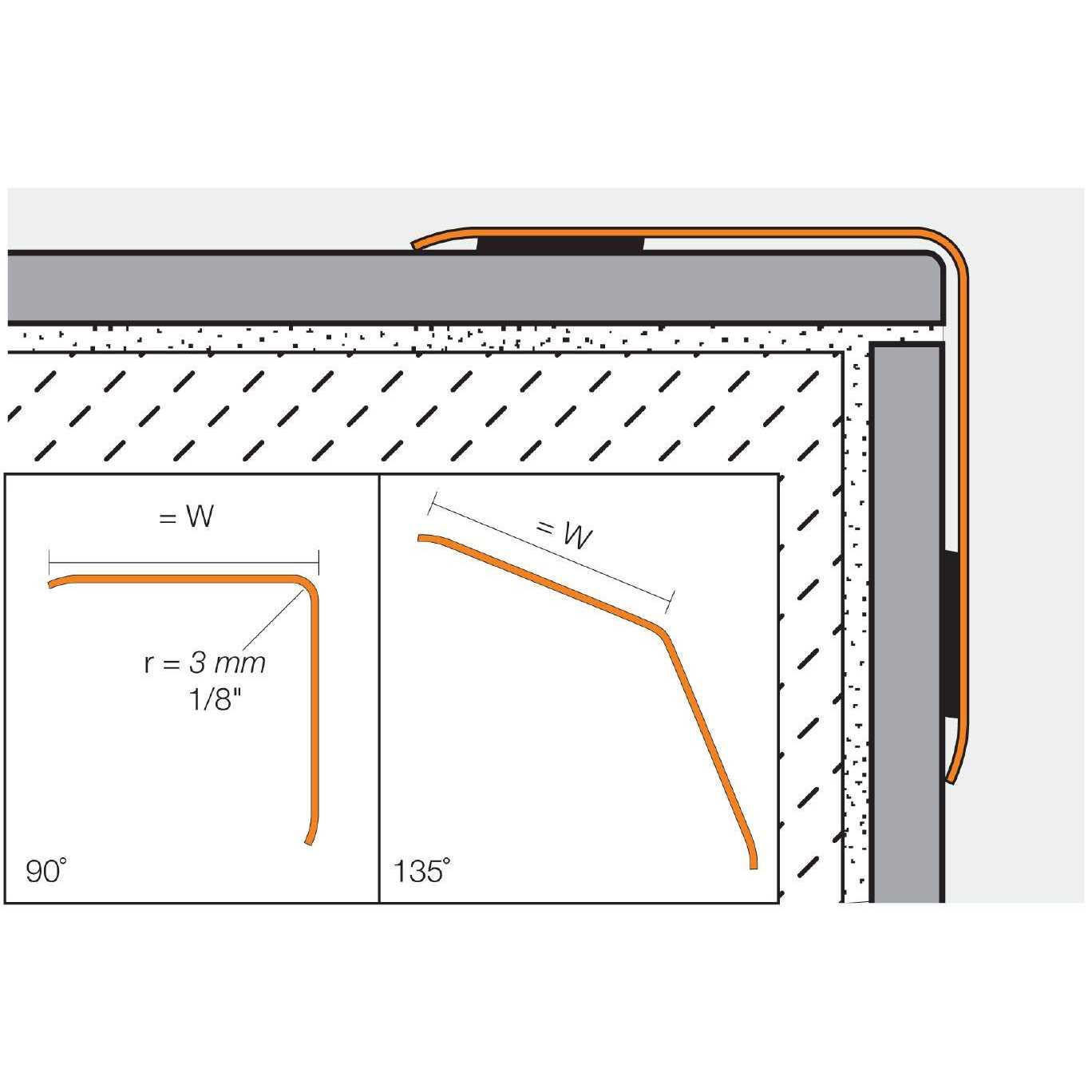 Schluter ECK-K Stainless Steel Corner Tile Edging Trim - Cheap Fitting