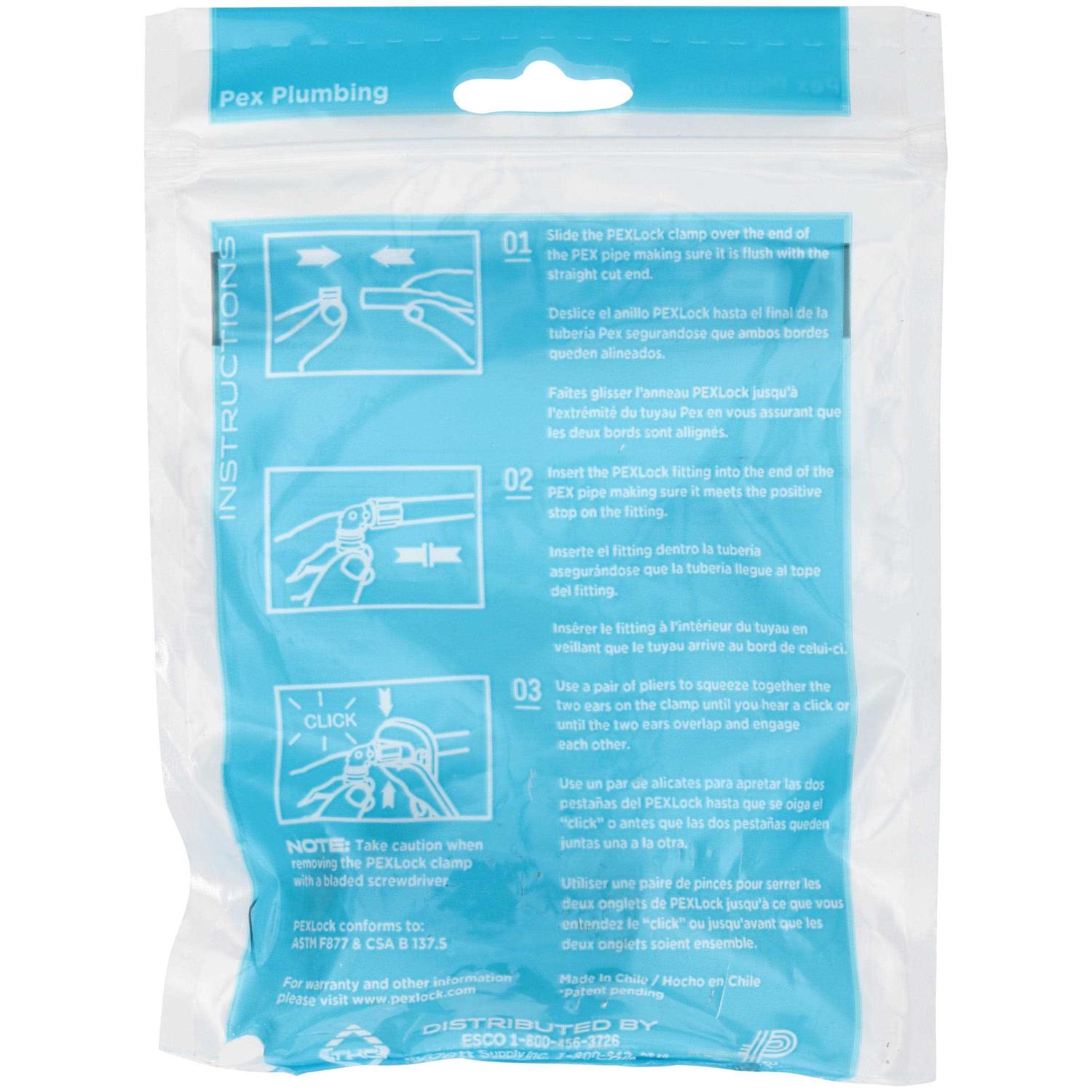 Pexlock 30952 Coupling 1/2 MPT x 1/2 MPT, Black - Cheap Fitting