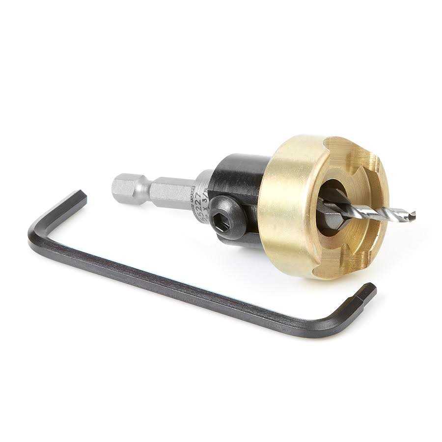 Amana Tool Carbide Tipped Countersink Adjustable Depth Stop No-Thrust Ball Bearing 55227 - Cheap Fitting