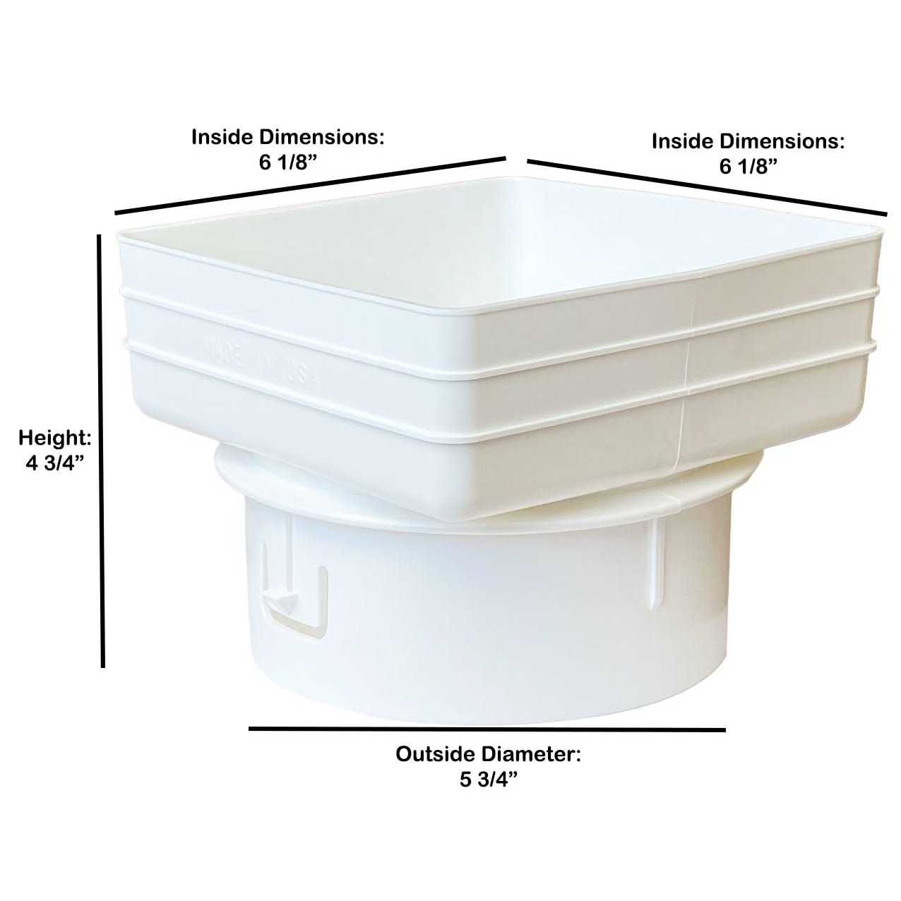 Plastic Universal Downspout to Drain Tile Adapter - Cheap Fitting